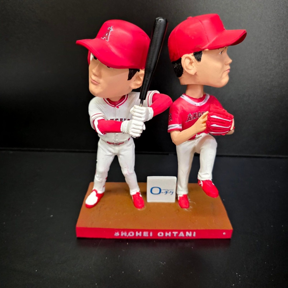MLB Shohei Ohtani Bobblehead Angels Red Double Hitter Pitcher SGA Collectible